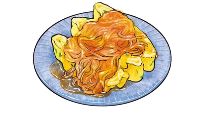 カニ玉風あんかけ卵焼き