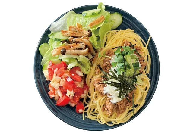 ダイエット中でもパスタOK！ 量と組み合わせを工夫した「ツナパスタプレート」／1回1分！ 本気やせダイエット（12）