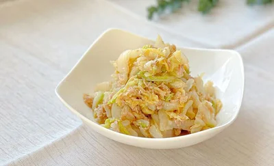 ツナはオイル缶で作ってもOK！ その場合はオイルをきって入れるとサッパリする