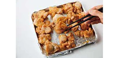 トースターで15分焼き、上下を返してさらに15分焼く