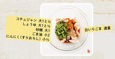 白ごまを加えてよく混ぜ合わせる