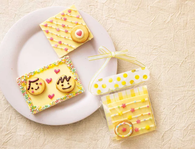 【バレンタイン市販品アレンジ】板チョコの四角い形を生かして額縁風に！