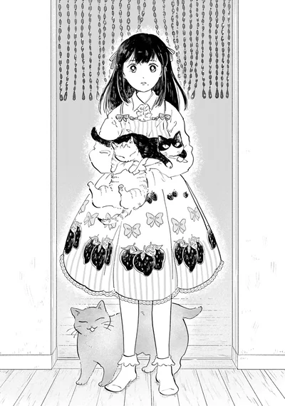 猫を抱えた女の子