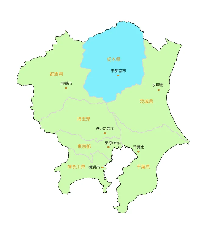 北関東に位置する栃木県