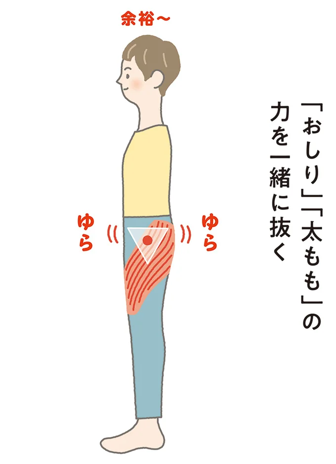 おしりと太ももをゆるませると体が緊張しなくなる