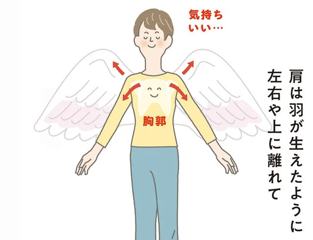 肩こり、五十肩の改善に！ 「肩の力を抜く」の正しいやり方／イラスト見るだけ整体（5）