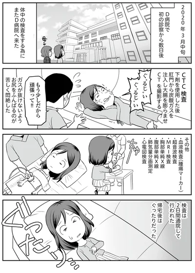 『痔だと思ったら大腸がんステージ4でした〜標準治療を旅と漫画で乗り越えてなんとか経過観察になるまで〜』より