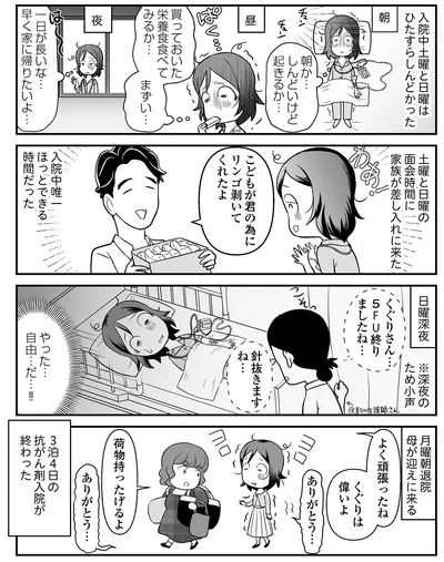 『痔だと思ったら大腸がんステージ4でした〜標準治療を旅と漫画で乗り越えてなんとか経過観察になるまで〜』より