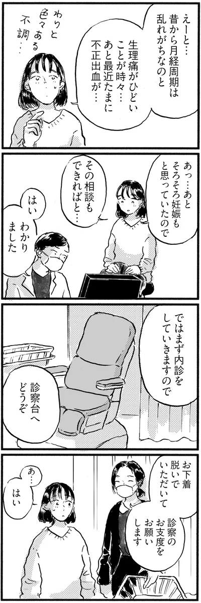 内診をしていきますので