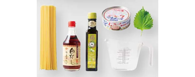 ツナのオイルパスタの材料