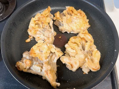 片面ずつカリッと焼く