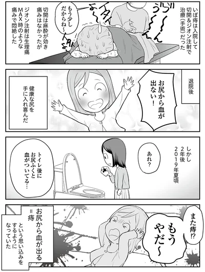 『痔だと思ったら大腸がんステージ4でした〜標準治療を旅と漫画で乗り越えてなんとか経過観察になるまで〜』より