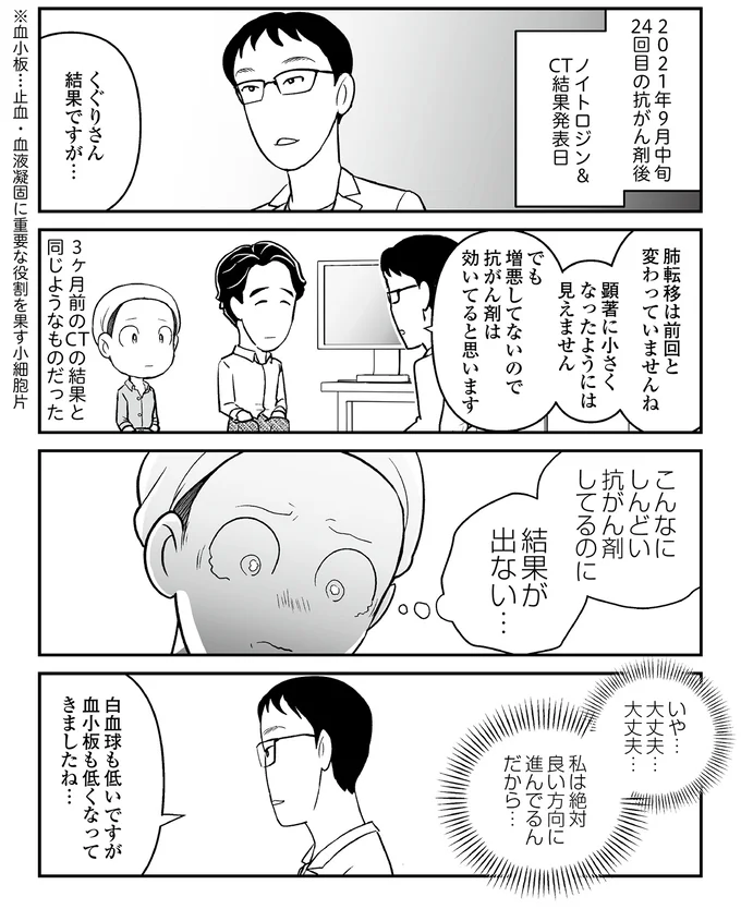 『痔だと思ったら大腸がんステージ4でした〜標準治療を旅と漫画で乗り越えてなんとか経過観察になるまで〜』より