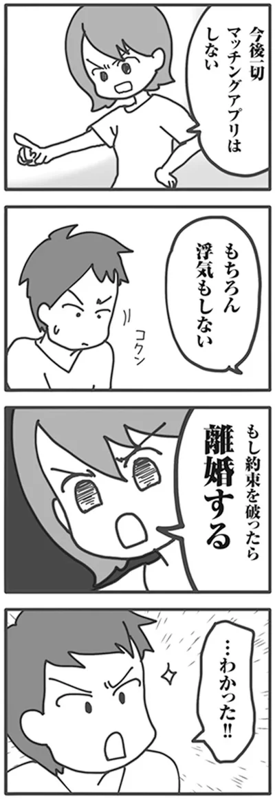 もし約束を破ったら　離婚する