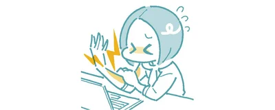 ランチ後デスクにて