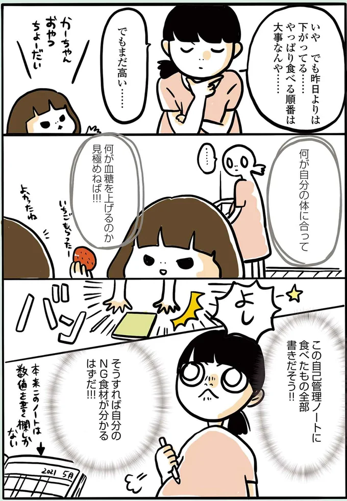 自己管理ノートに食べたものを全部書きだそう！！