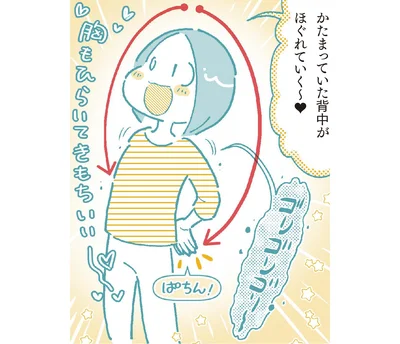 かたまっていた背中がほぐれていく～