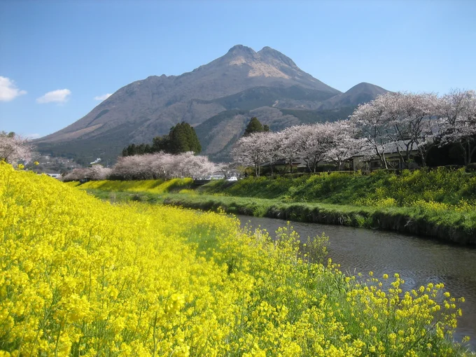 春の湯布院