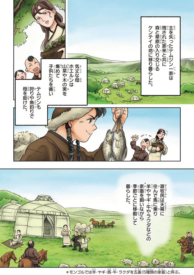 『角川まんが学習シリーズ 世界の歴史 6 モンゴル帝国と東西交流 一二〇〇～一四〇〇年』より