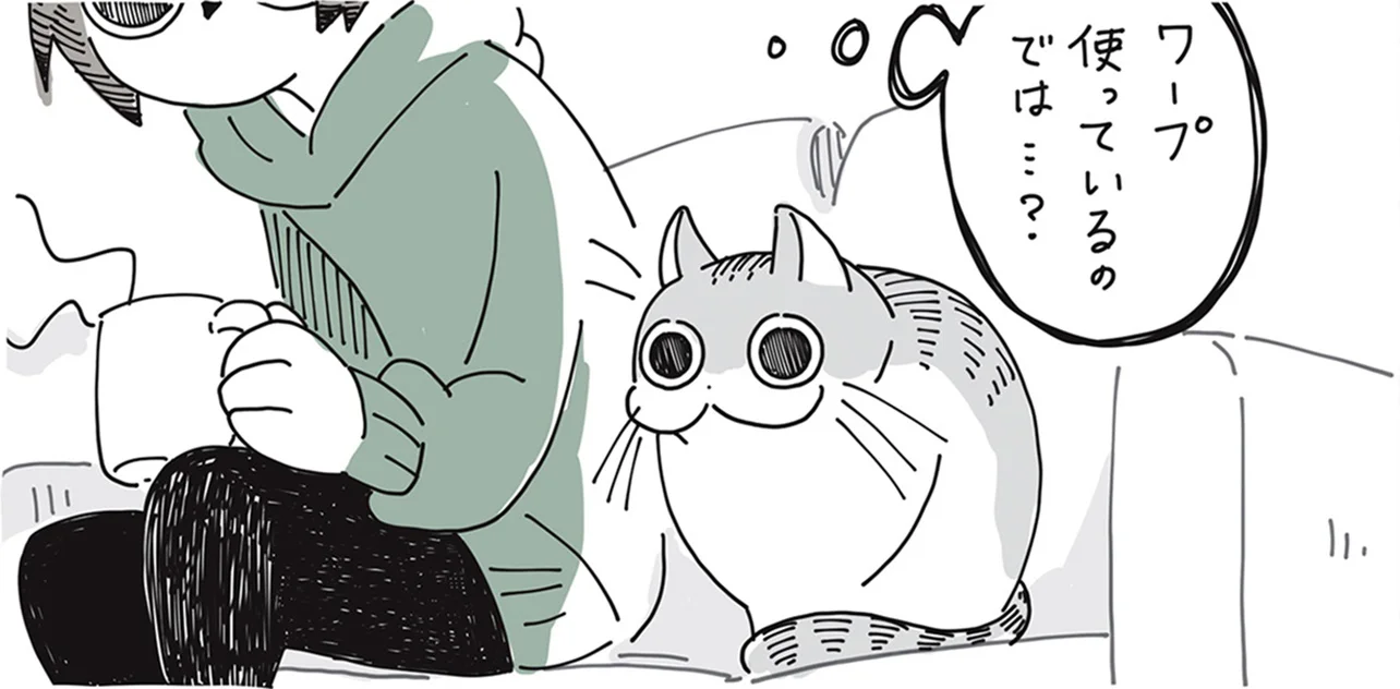 気づけば至近距離にいる猫に驚き！ ワープしてる疑惑のある忍者