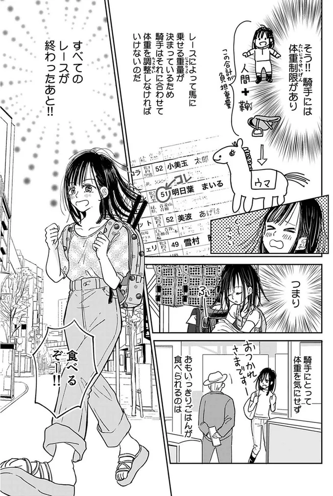 そう！騎手には体重制限が