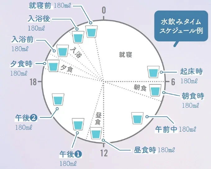 水飲みタイムスケジュール例