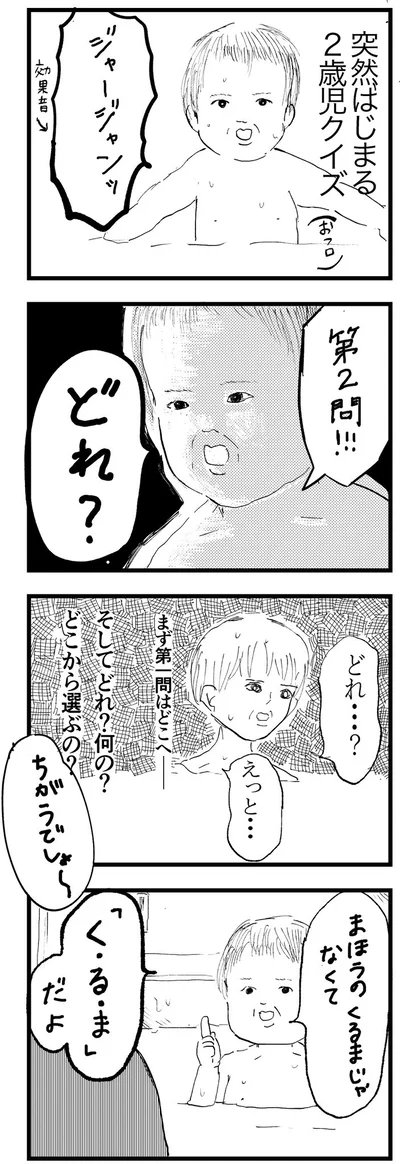 2歳児クイズ1　　　▶解ける人…誰かいる？