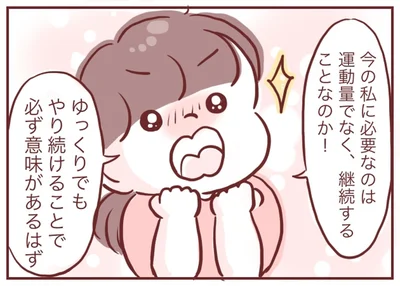 今の私に必要なのは運動量でなく、継続することなのか！