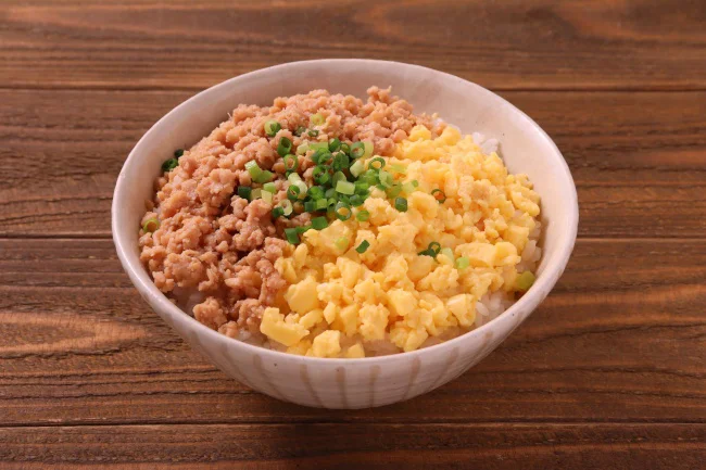 レンジで簡単!二色丼