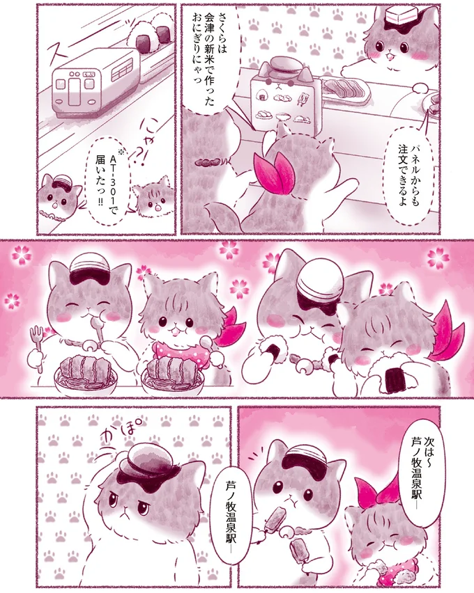 会津の新米で作ったおにぎりにゃっ