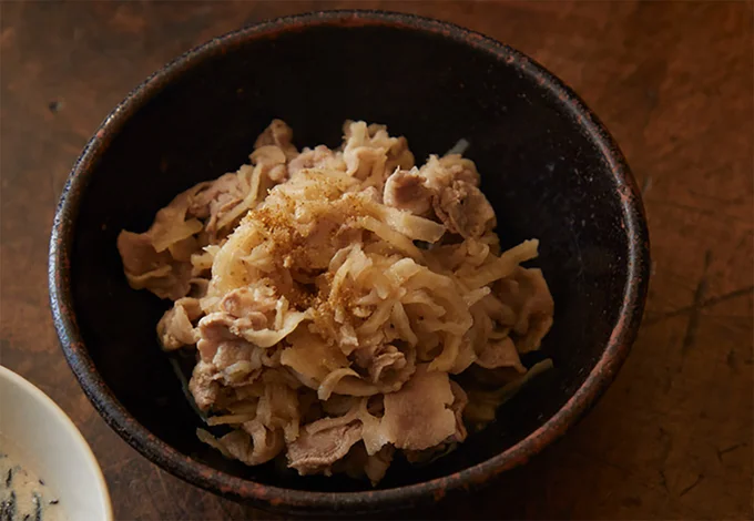 豚肉と切り干し大根の蒸し煮