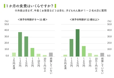 末子が12歳以上の世帯は食費が高い