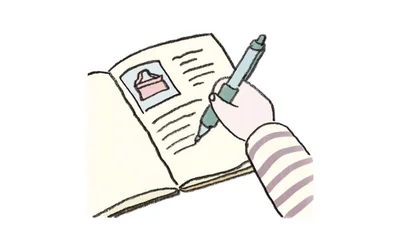 ＜思い出ノート作り3＞生地を買った店、この服を着ていった場所など、服にまつわる思い出もメモ