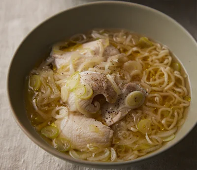 ブリとオリーブオイルのラーメン