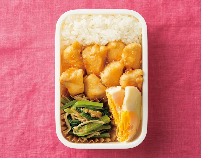 玉ねぎおろしソースのチキンソテー弁当