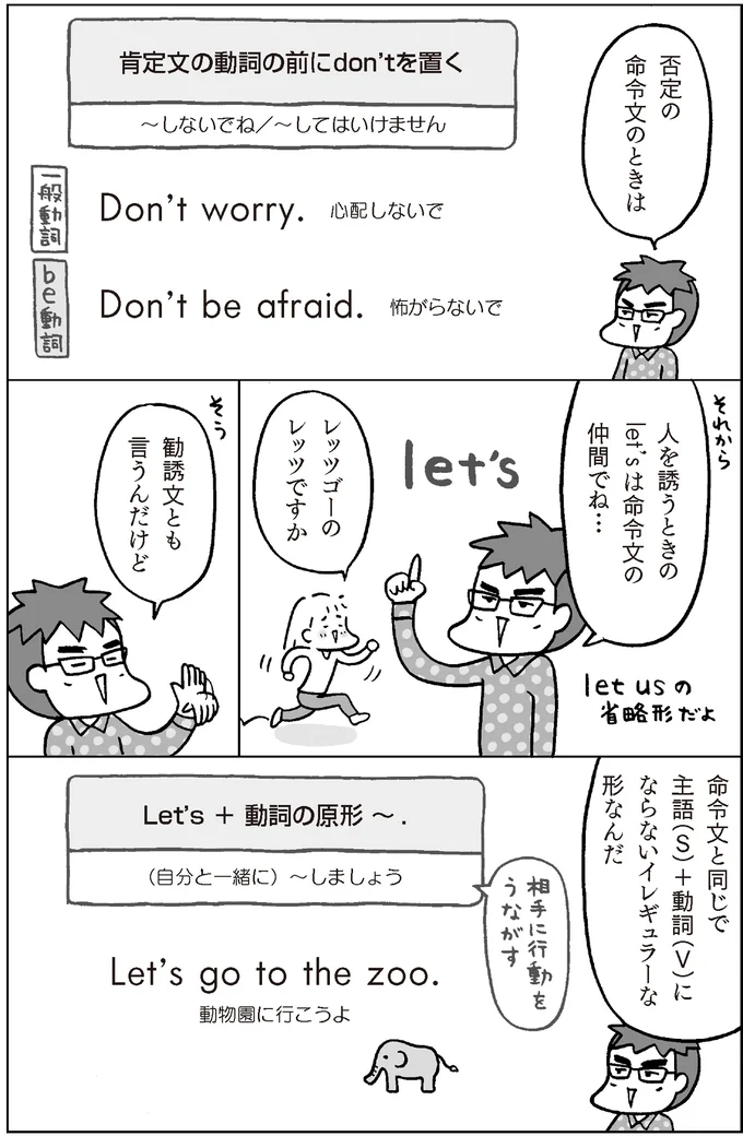 『マンガでおさらい中学英語』より