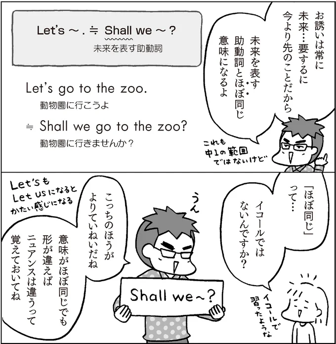 『マンガでおさらい中学英語』より