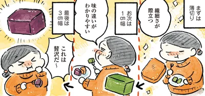 味の違いがわかりやすい