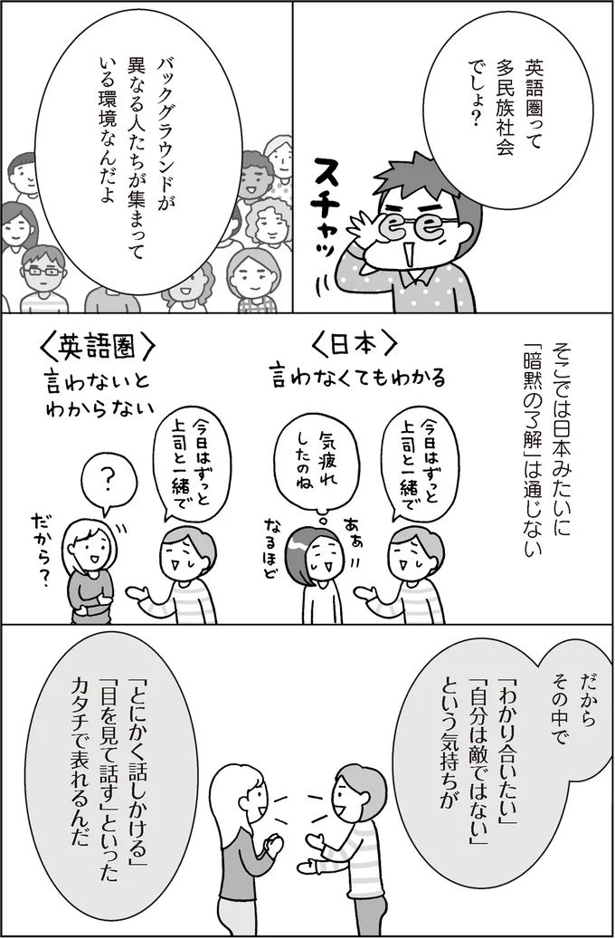 『マンガでおさらい中学英語 英会話スタート編』より