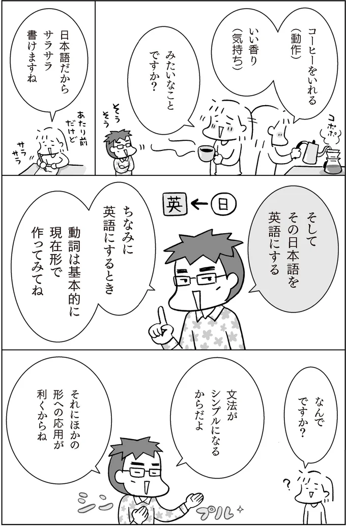 『マンガでおさらい中学英語 英会話スタート編』より
