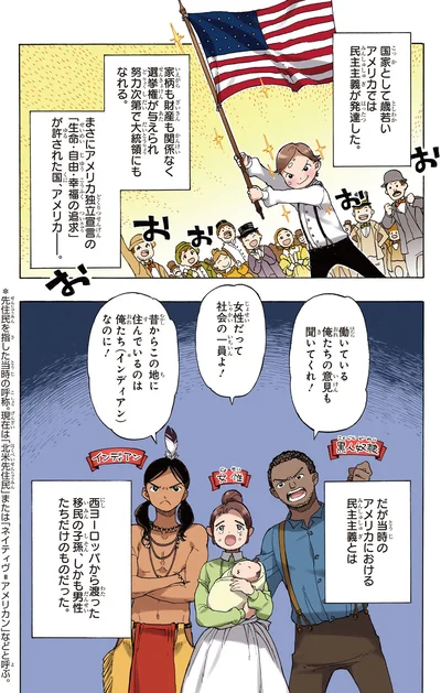 アメリカでは民主主義が発達した