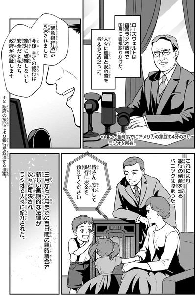 『角川まんが学習シリーズ 世界の歴史 15 世界恐慌と民族運動 一九一九～一九三九年』より
