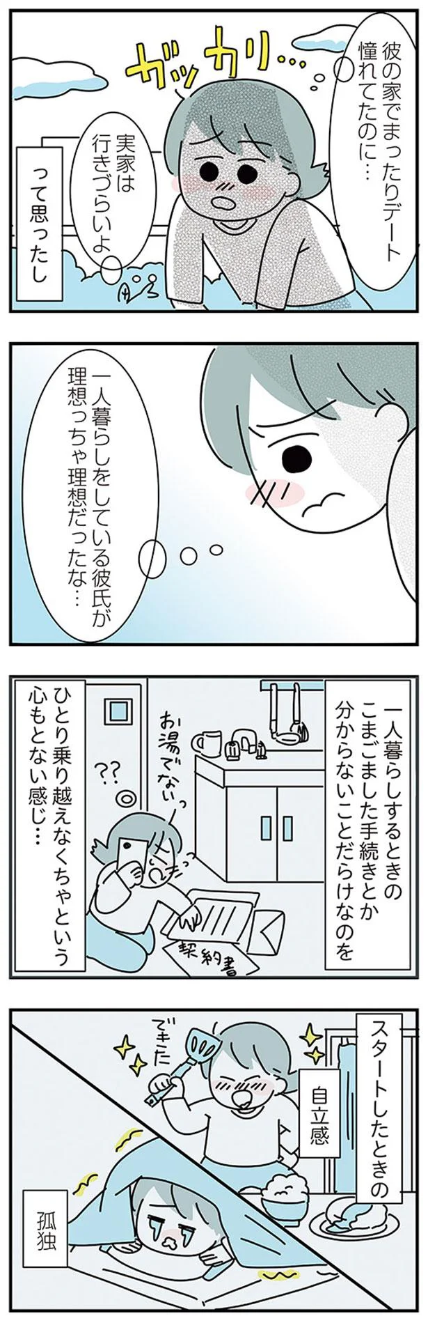 一人暮らしをしている彼氏が理想っちゃ理想だったな…