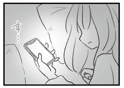 スマホを手に取り