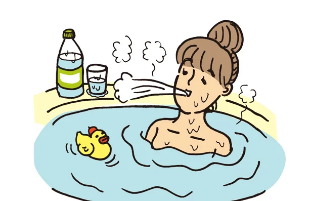 晩夏は週1回は浴槽に!