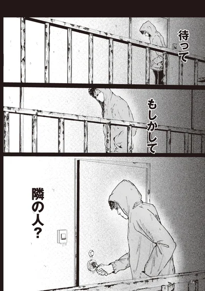 「扉の向こうに誰かいる。 男たちがずっと私を監視しています」より