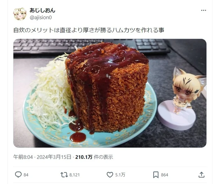 とても美味しそうなハムカツ▶︎中身は本当にハムカツ?断面図の写真で確認(⇒次へ)
