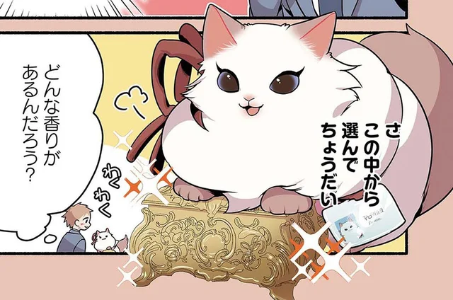 従業員ねこには好評のアロマ。サーモン、まぐろ、かつおぶしってどれも魚臭そう!!／ねこのマッサージ屋さん（18）