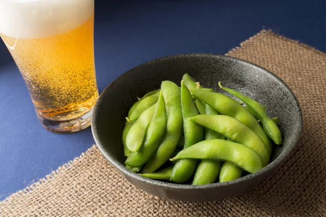 おいしいビールの相棒といえば、やっぱり枝豆。
