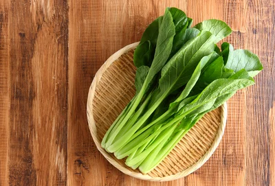 小松菜は栄養価の高い緑黄色野菜。